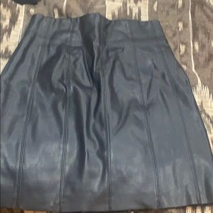 Faux leather skirt